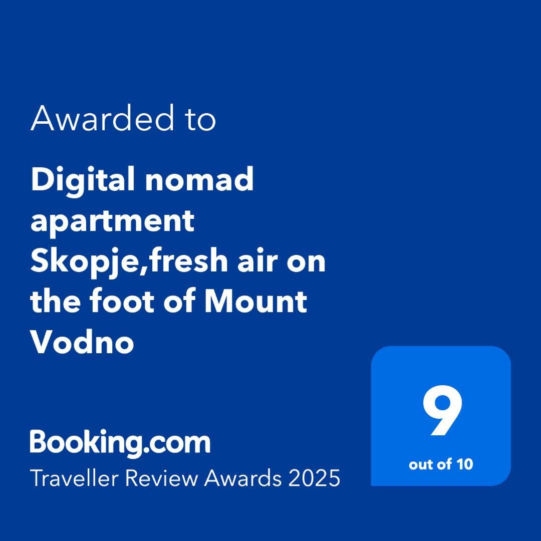 Digital Nomad Comfy Apartment,Foot Mountain Vodno And Millennium Cross,19 Min By Walk To Cener,Free Parking Scopia Exterior foto